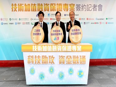 工研院攜手信保基金與26家金融行庫推動「技術加值融資保證專案」