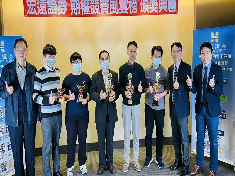 宏遠證期權競賽風雲榜贏家出爐 前五強報酬率高達倍數。（廠商提供）
