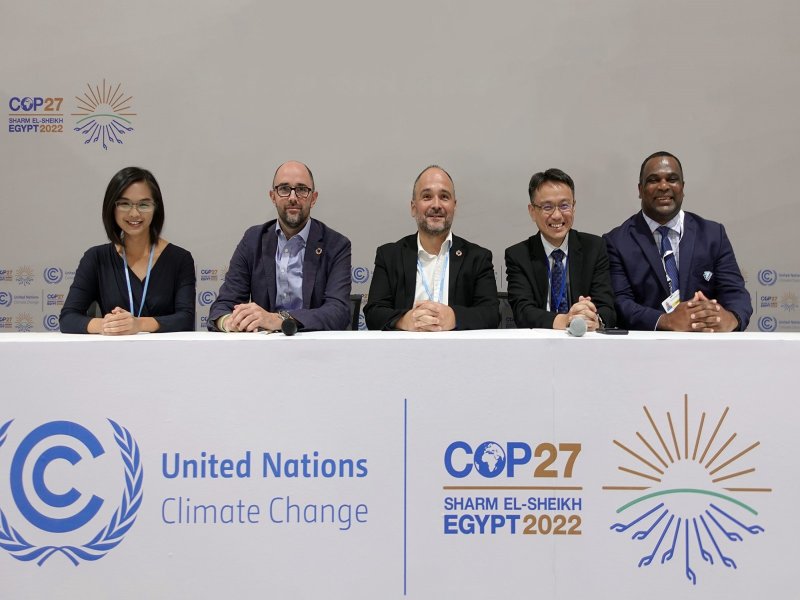 台達COP27周邊會議同台西班牙政府談儲能 呼應島嶼能源轉型需求 提供強化電網韌性解方。（台達提供）